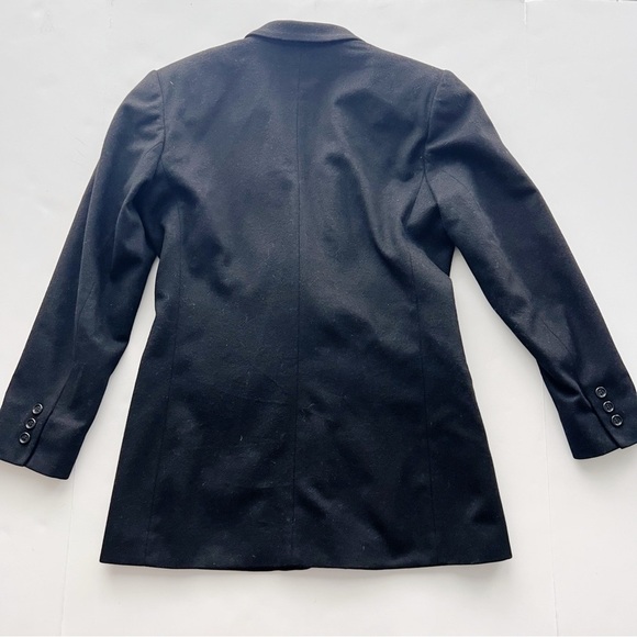 2/25 Cashmere Wool Blazer Lands End Petite Black Minimalist Work Career - Picture 3 of 6